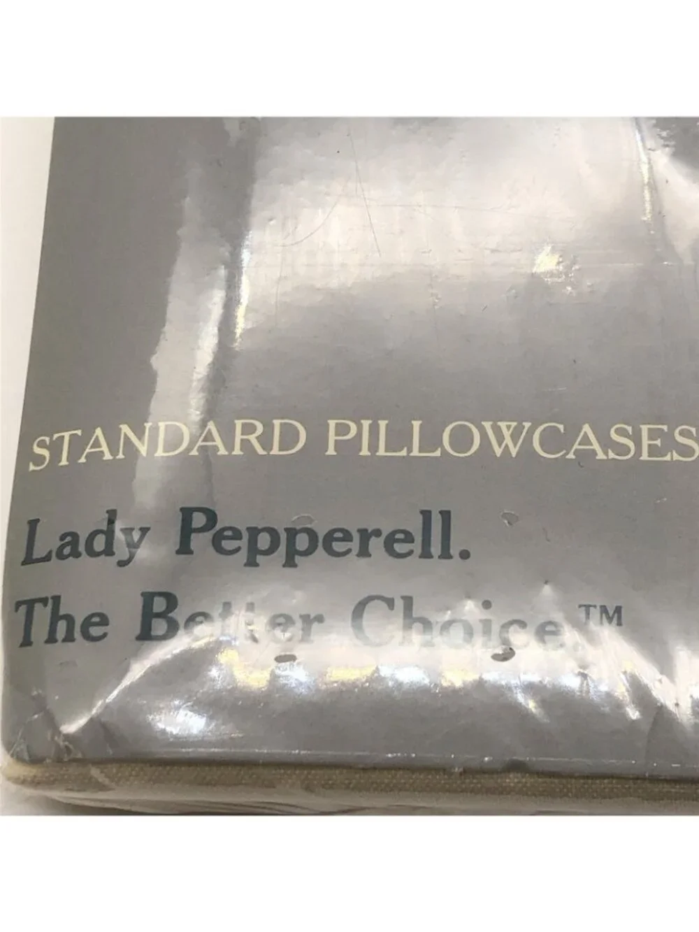 Vintage Lady Pepperell No Iron Standard Pillowcases cream cotton blend NOS